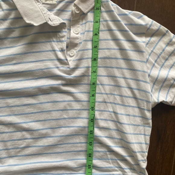 GARAGE Blue and White Striped Collared Shirt Size XS - Picture 9 of 9